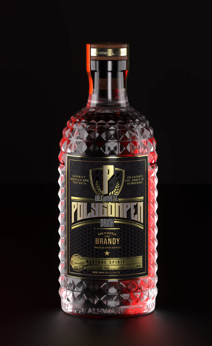 3D Bottle Ultra Realistic Render